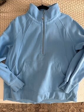 lululemon athletica Light Blue Half-Zip Pullover